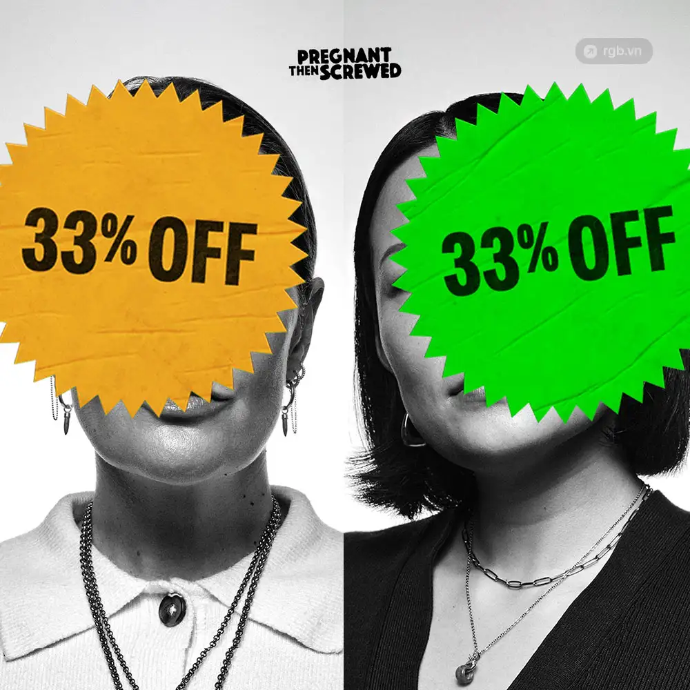 Phụ nữ bị dán nhãn “GIẢM 33%” trong chiến dịch phơi bày khoảng cách lương hưu tại Anh