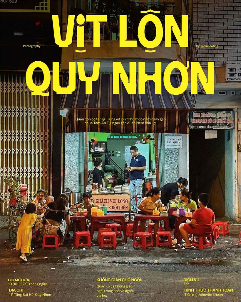 Bộ font Vina Vịt Lộn - Display Typeface lấy cảm hứng từ bảng hiệu hàng quán Việt Nam của designer Truong Di