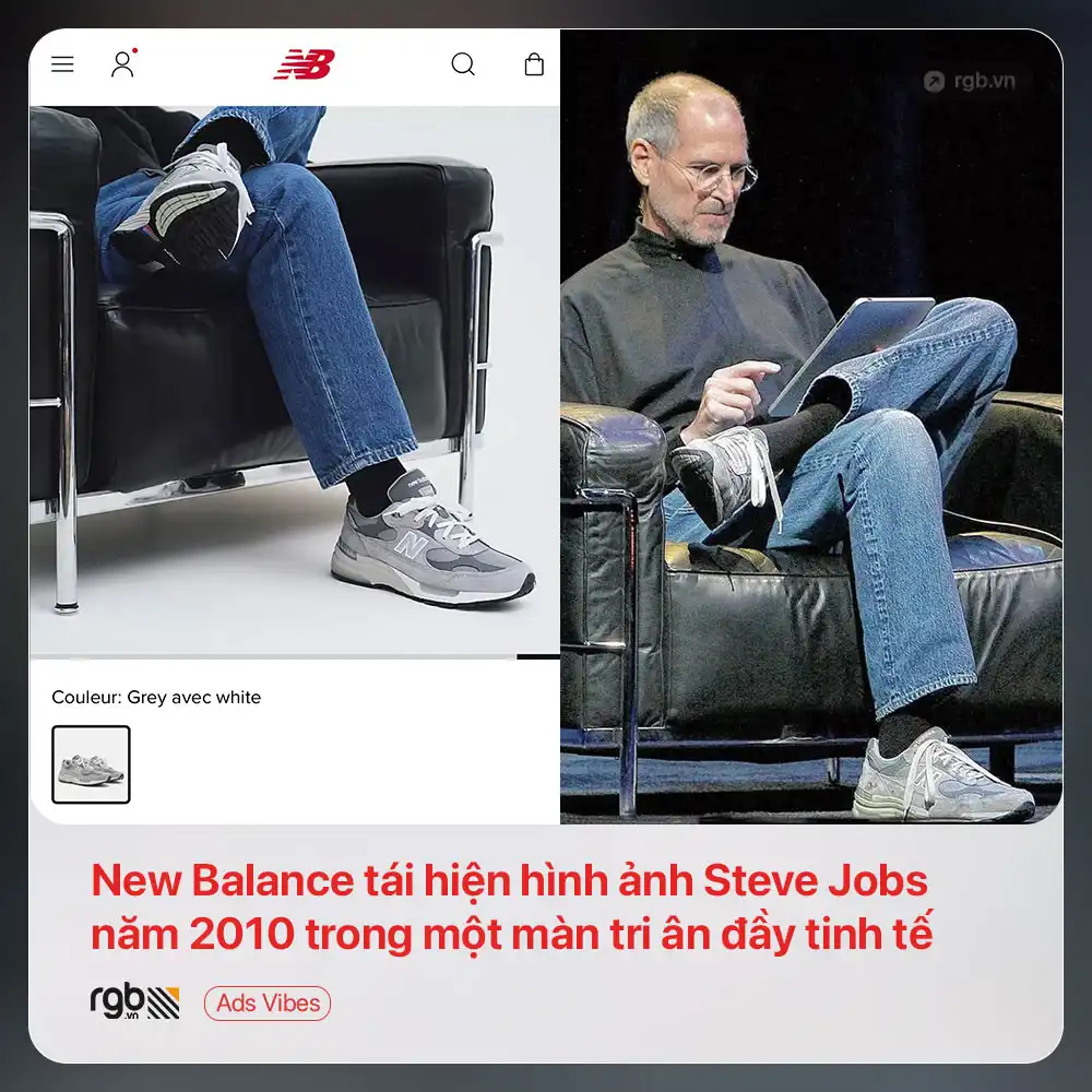 New Balance tái hiện hình ảnh Steve Jobs trong một màn tri ân đầy tinh tế